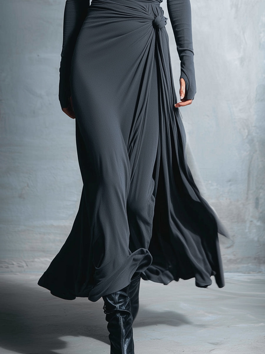 Edmée - Robe Maxi à Nœud Latéral