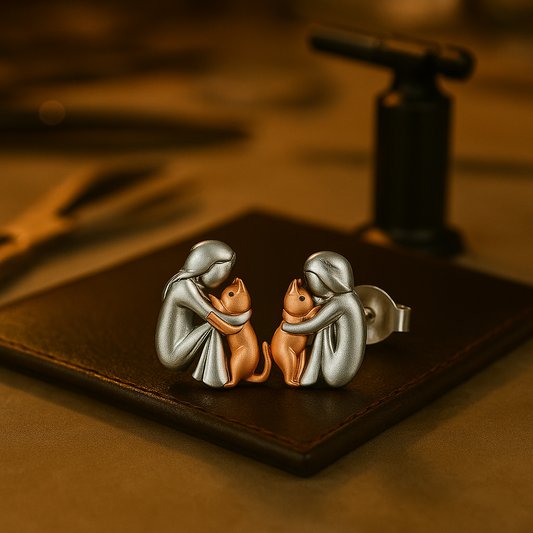 Aveline™ | Boucles d'Oreilles Icône Chat