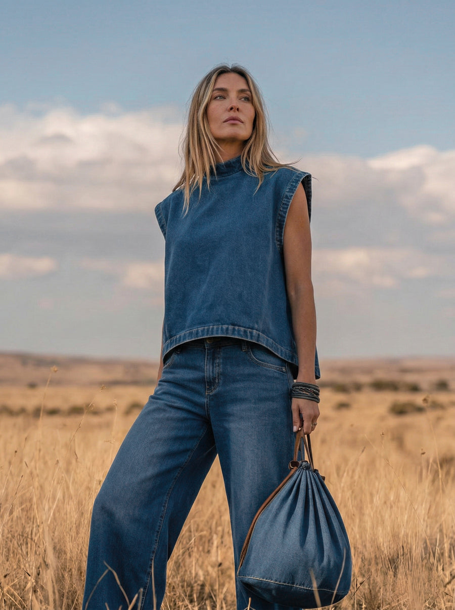 Élodie | Ensemble Ample avec Pantalon Large