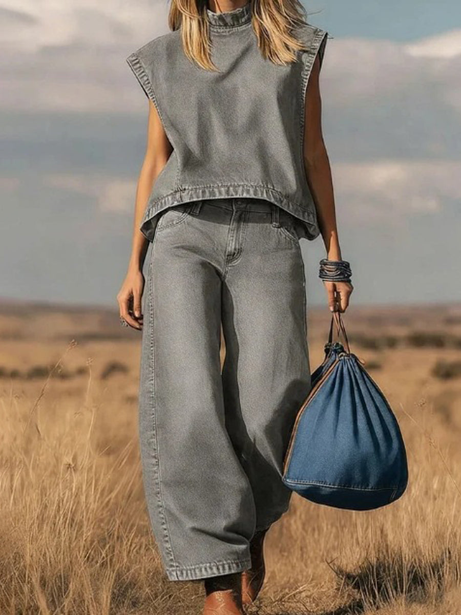 Élodie | Ensemble Ample avec Pantalon Large