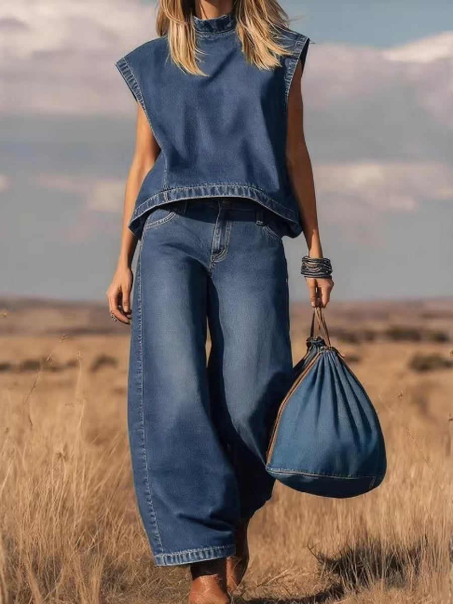 Élodie | Ensemble Ample avec Pantalon Large
