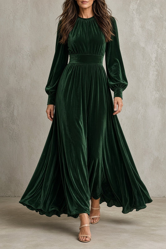 Éléonore | Robe en Velours Fluide