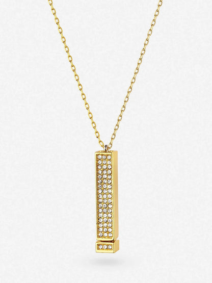 Bea | Halsband med ”I Love You”-hänge, guld