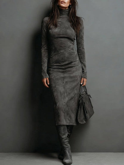 Alberte - Robe Midi Longue Marron