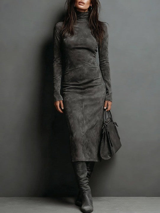 Alberte - Robe Midi Longue Marron