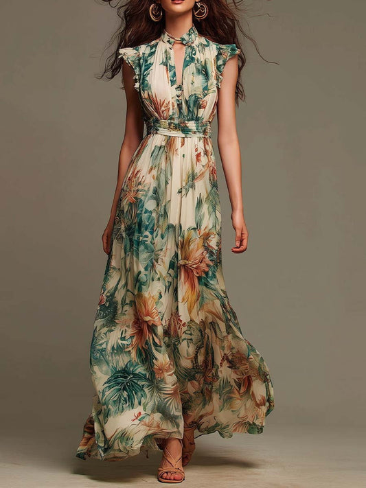 Mélanie | Robe Maxi Fleurie Mousseline