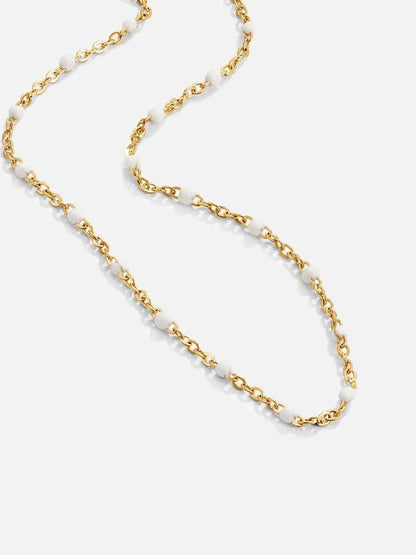 Fern | Halsband med vita pärlor, guld