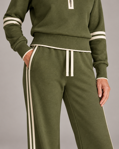 Élisabeth - Ensemble Pull Demi-Zip et Pantalon Large
