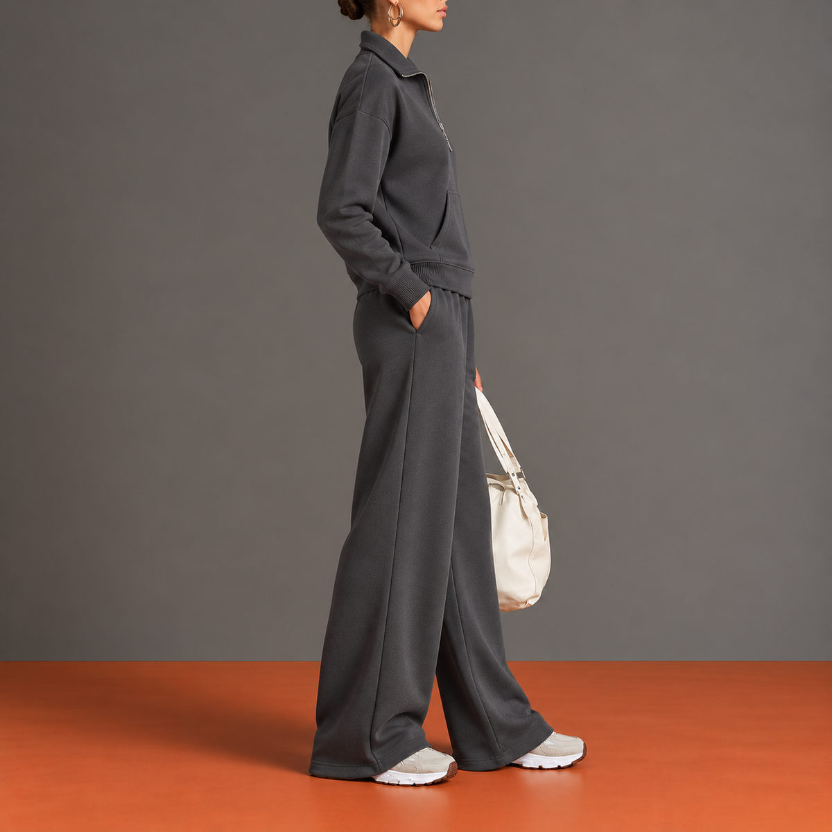 Jehanne - Ensemble Demi-Zip et Poche Kangourou