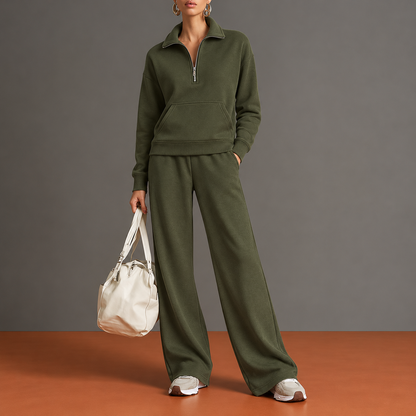 Jehanne - Ensemble Demi-Zip et Poche Kangourou