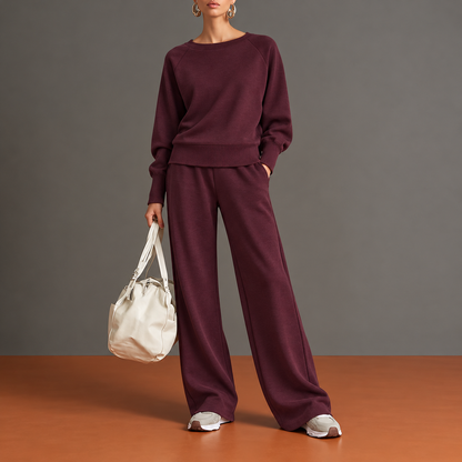 Marjolaine - Ensemble Encolure Large Arrondie et Manches Raglan