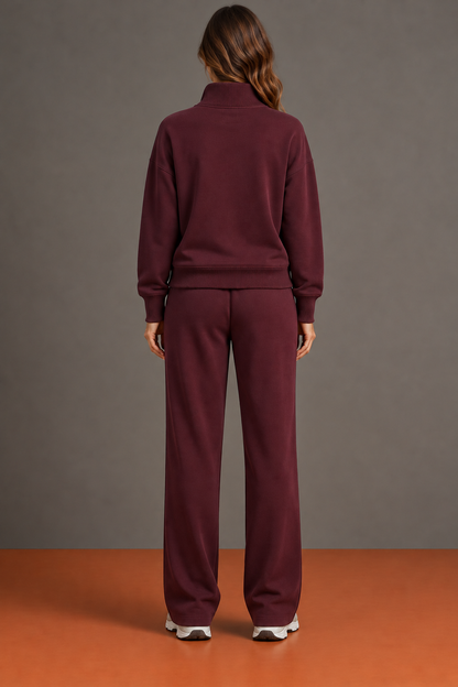 Camille - Ensemble Demi-Zip et Pantalon Droit