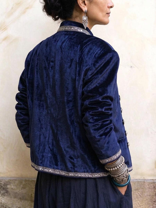 Anne-Philippine - Veste Militaire Vintage en Velours