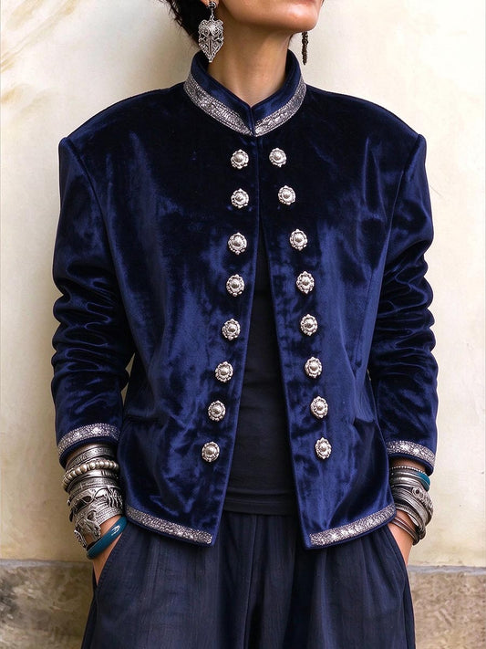 Anne-Philippine - Veste Militaire Vintage en Velours