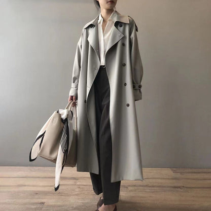 Clélia - Trench Long Croisé Ceinturé