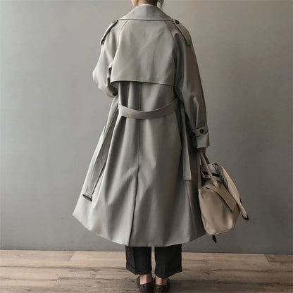 Clélia - Trench Long Croisé Ceinturé