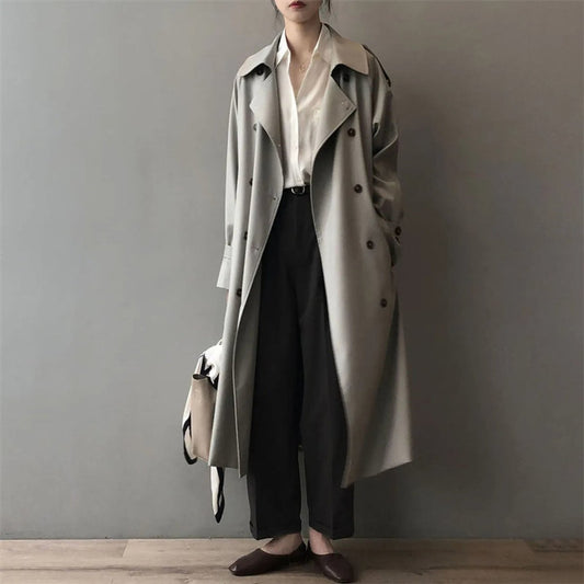 Catherine | Trench Long Croisé et Ceinturé