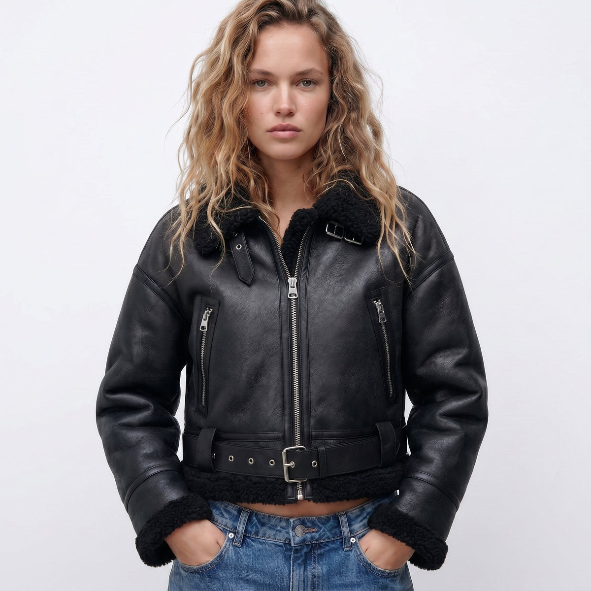 Véronique | Blouson Aviateur Court