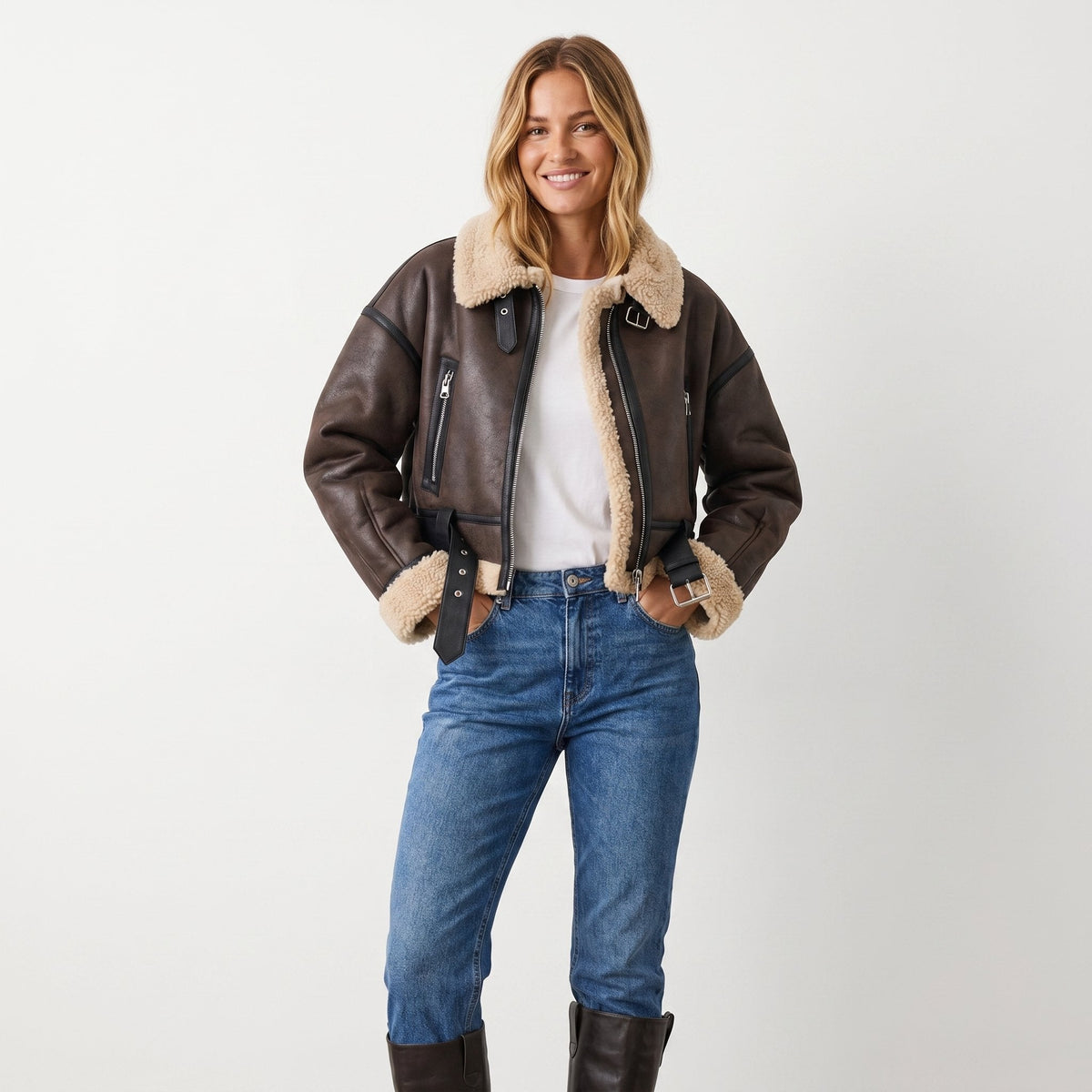Véronique | Blouson Aviateur Court