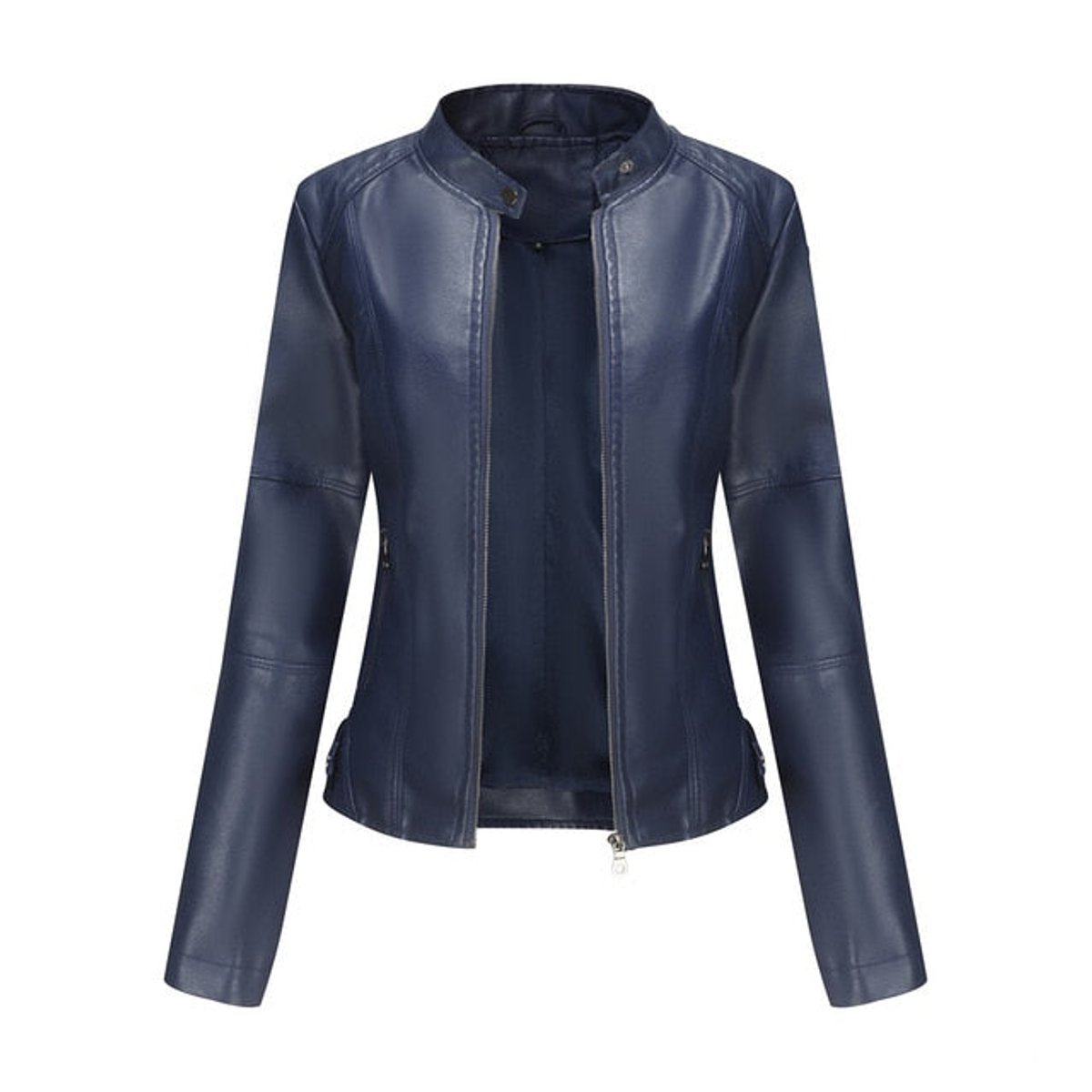 Hélène | Blouson Moto Raffiné à Col Montant