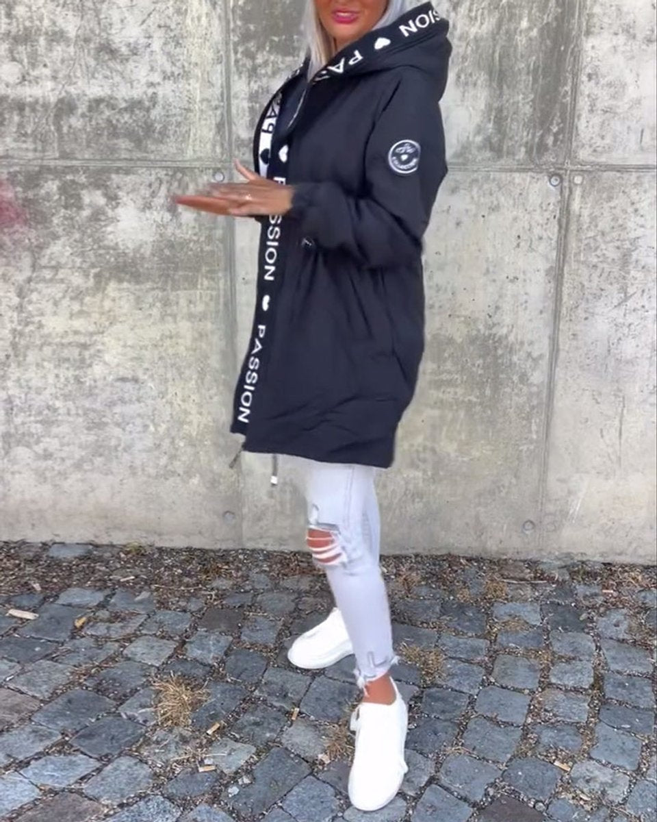 Edwige - Parka Mi-Longue à Capuche et Cordon Réglable