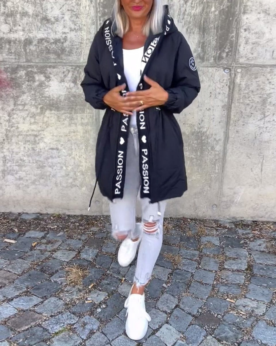 Edwige - Parka Mi-Longue à Capuche et Cordon Réglable