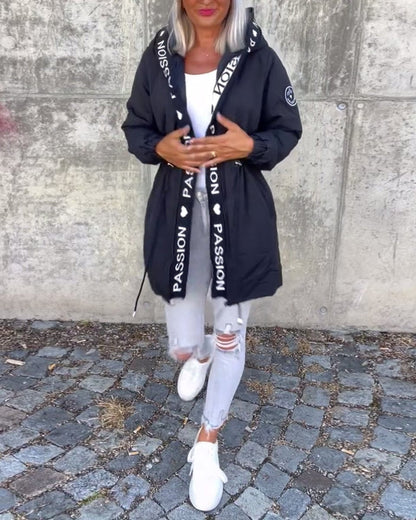 Edwige - Parka Mi-Longue à Capuche et Cordon Réglable