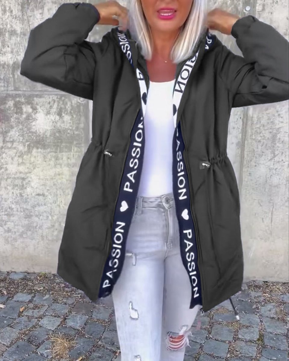 Edwige - Parka Mi-Longue à Capuche et Cordon Réglable