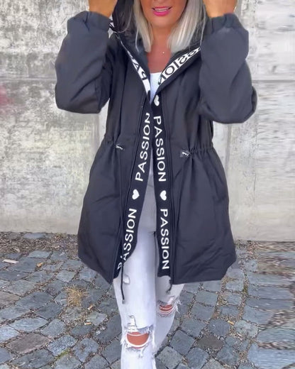 Edwige - Parka Mi-Longue à Capuche et Cordon Réglable