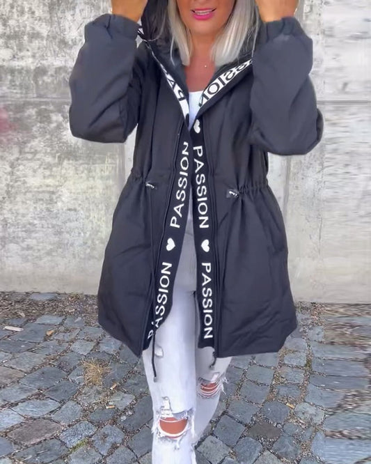 Edwige - Parka Mi-Longue à Capuche et Cordon Réglable