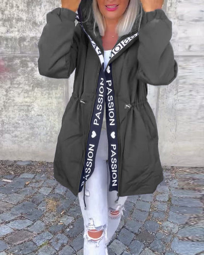 Edwige - Parka Mi-Longue à Capuche et Cordon Réglable
