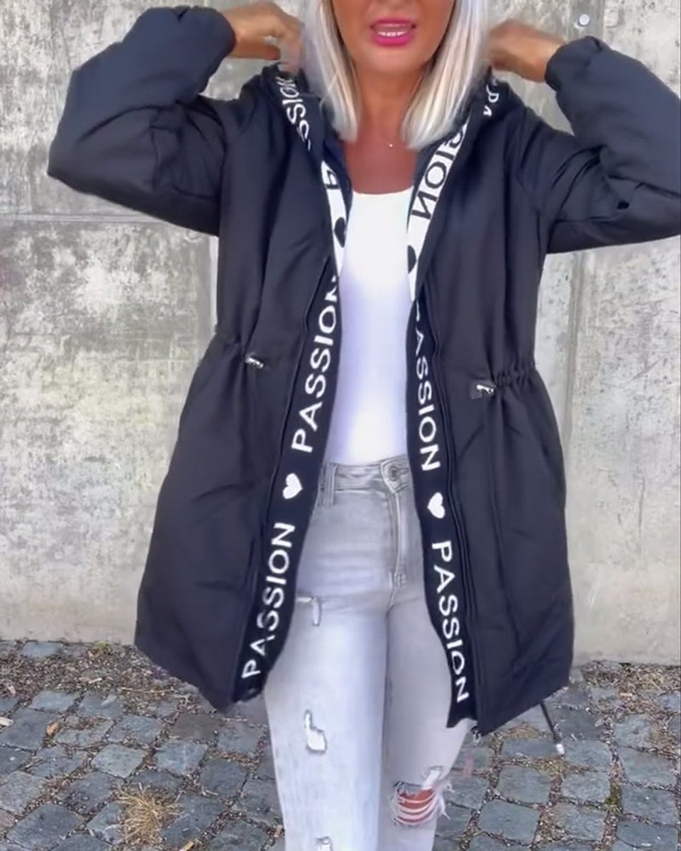 Edwige - Parka Mi-Longue à Capuche et Cordon Réglable