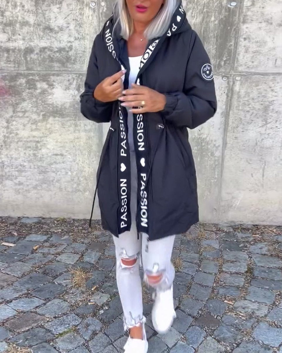 Edwige - Parka Mi-Longue à Capuche et Cordon Réglable