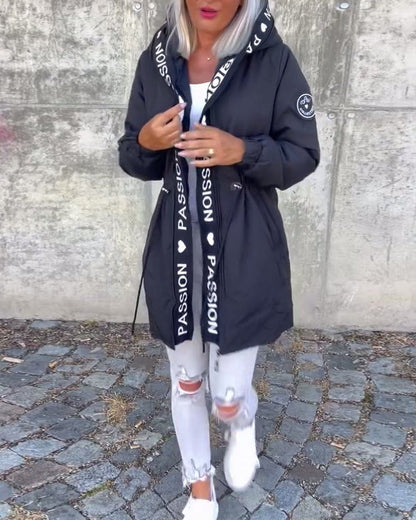 Edwige - Parka Mi-Longue à Capuche et Cordon Réglable