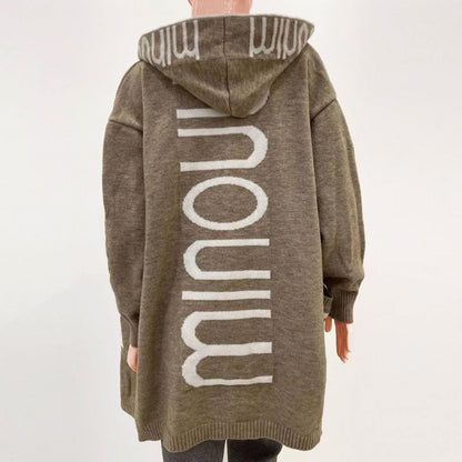 Ursule - Gilet en Maille à Capuche Ouvert
