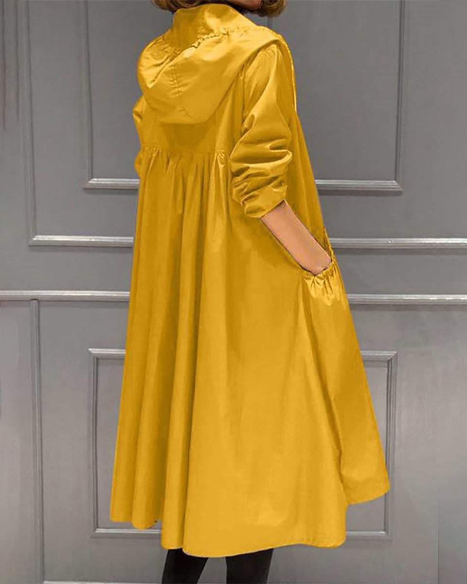 Cassandre | Trench Long Zippé à Capuche