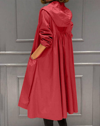 Cassandre | Trench Long Zippé à Capuche