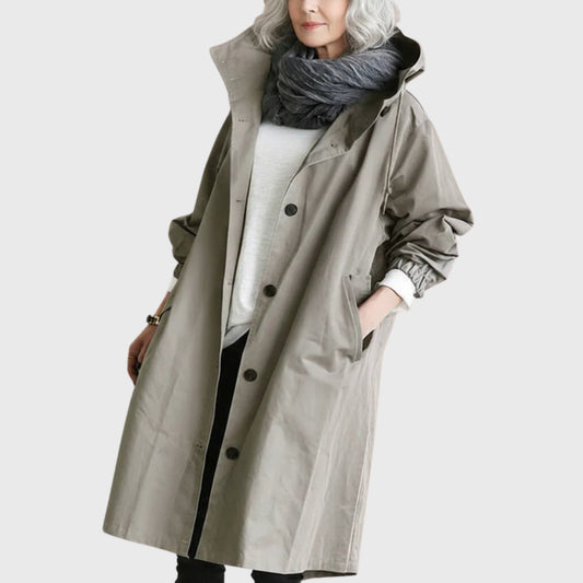 Rosalie | Trench Long Décontracté à Capuche