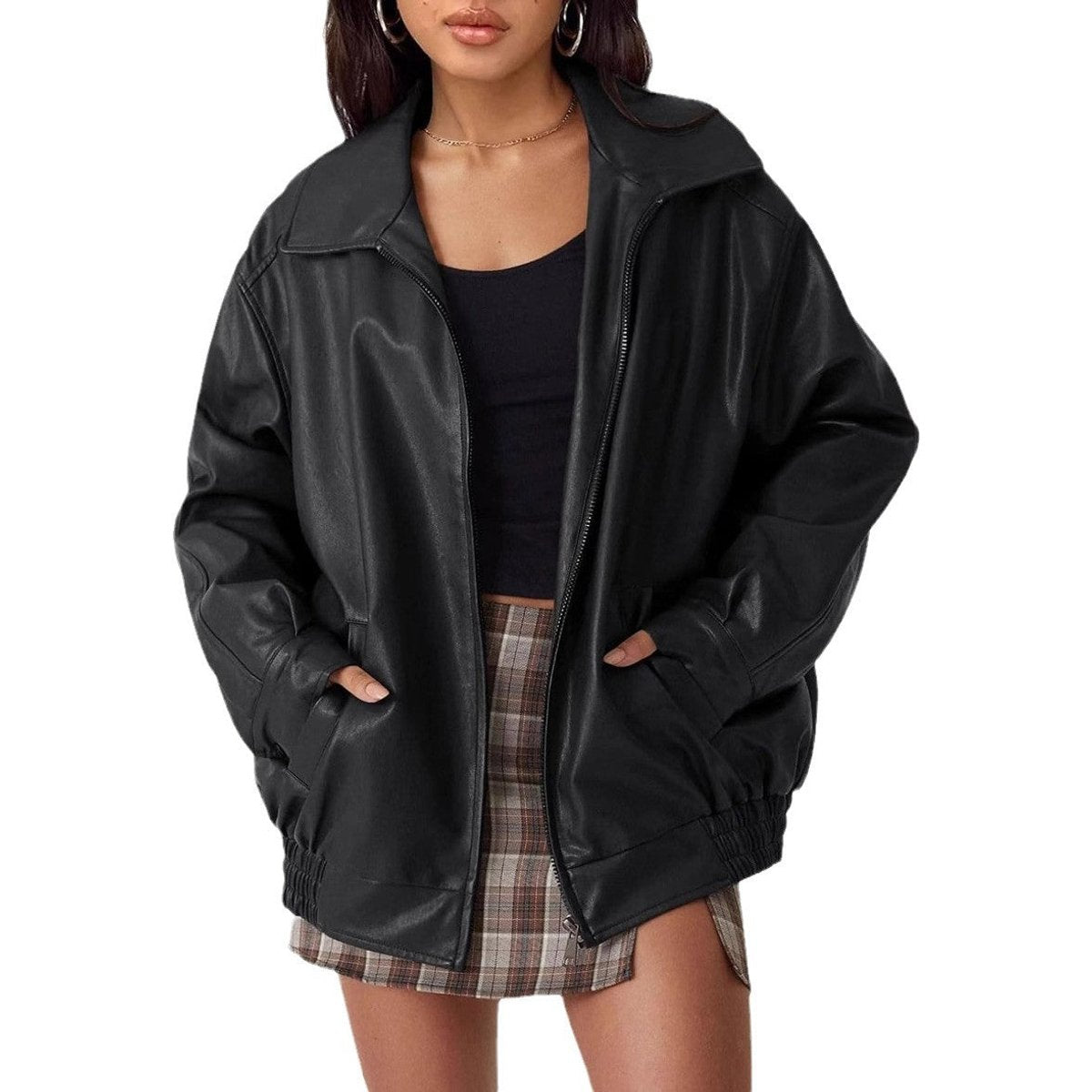 Nicole | Blouson Bomber Décontracté Zippé