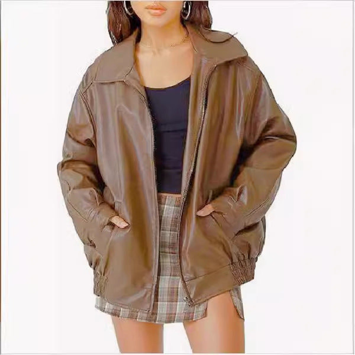 Nicole | Blouson Bomber Décontracté Zippé