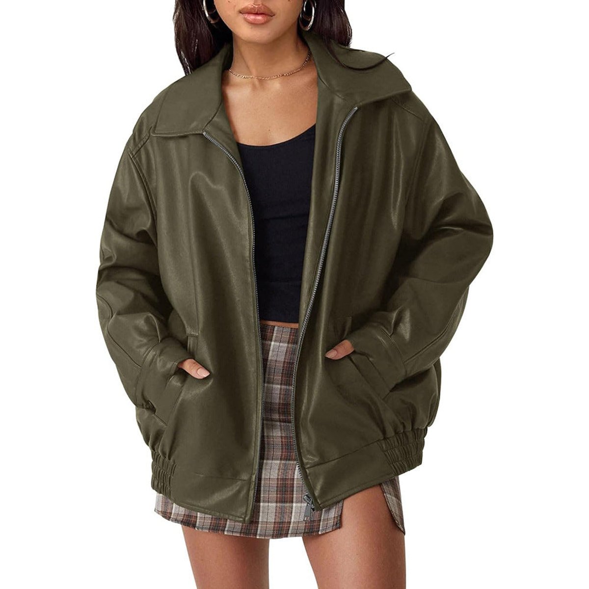 Nicole | Blouson Bomber Décontracté Zippé