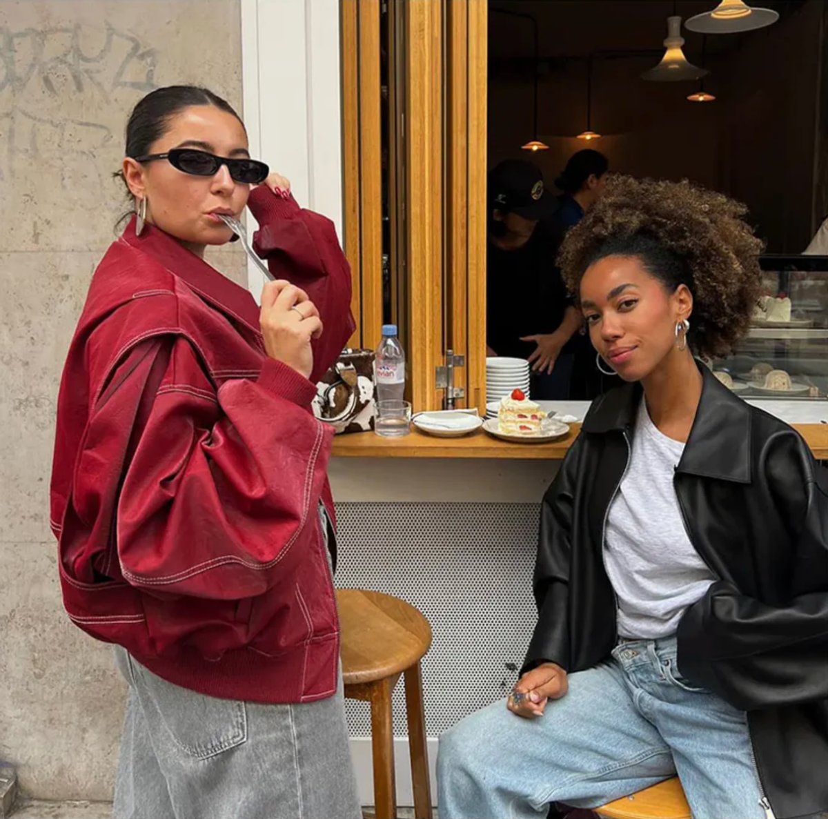 Gilberte - Blouson Oversize à Surpiqûres Contrastées