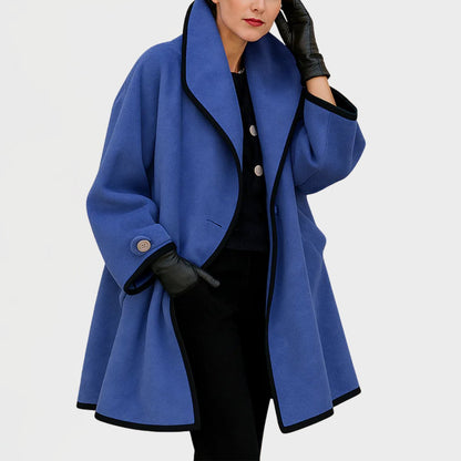 Flore | Manteau Oversize à Bordures Contrastées