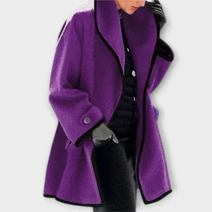 Babette - Manteau Oversize à Finitions Contrastées