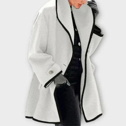Babette - Manteau Oversize à Finitions Contrastées