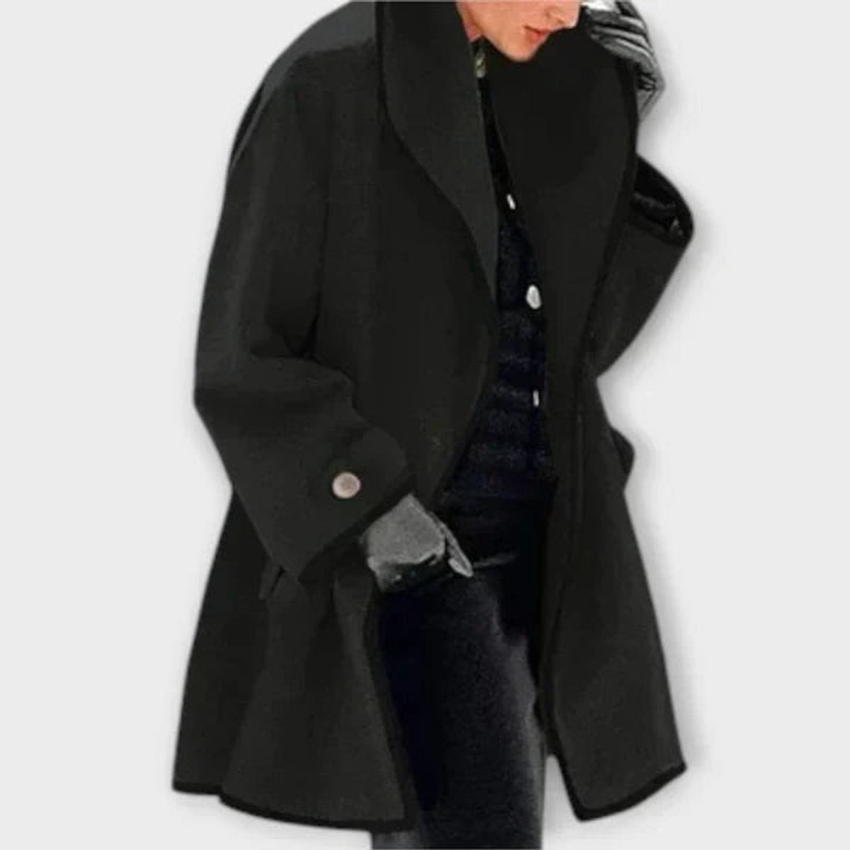 Flore | Manteau Oversize à Bordures Contrastées