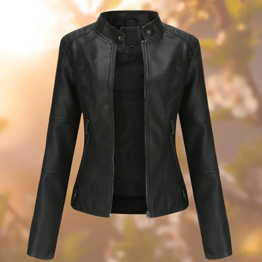 Lara | Blouson Moto Ajusté Zippé pour Femme