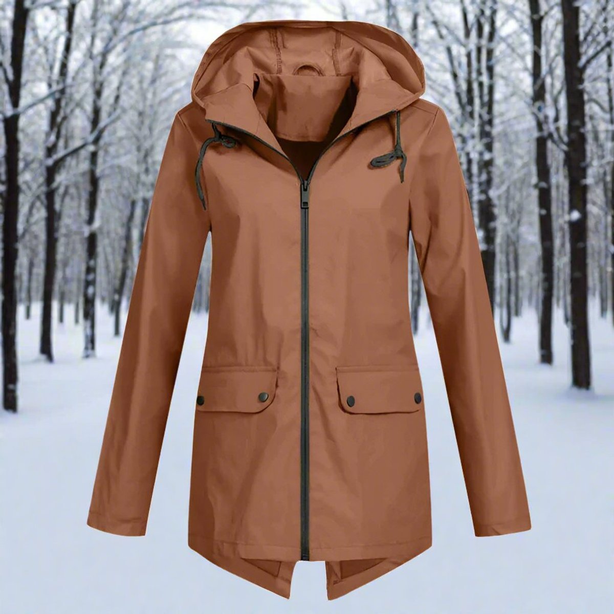 Lorraine | Imperméable Long à Capuche